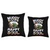 Muddy Boots Happy Soul Offroad Adventure Throw Pillow