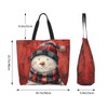 Feeuoai Christmas Tote Bags women Large shopping Bag Christmas snowman