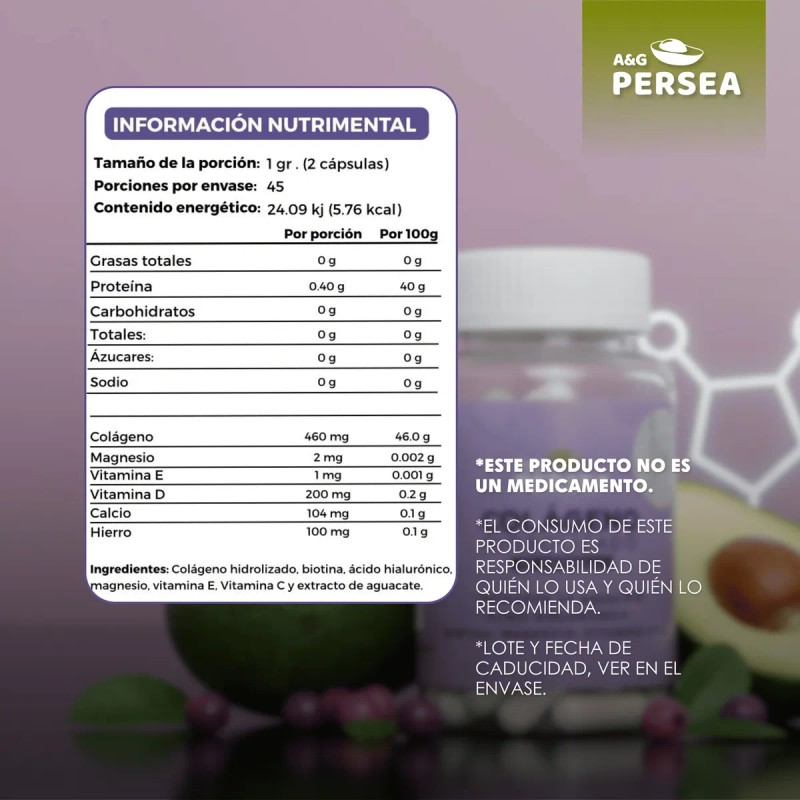 Ag Persea - Pack 2 Capsulas De Colageno 90 Caps