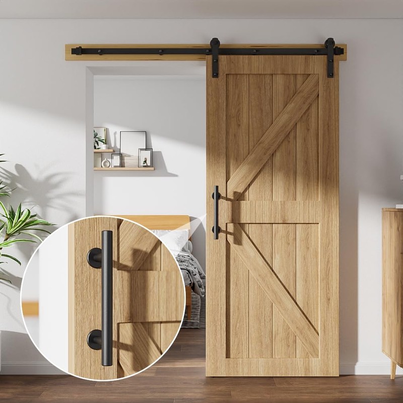 WOLFBIRD 30 cm Barn Door Handle, Sliding Door Pull Handle,