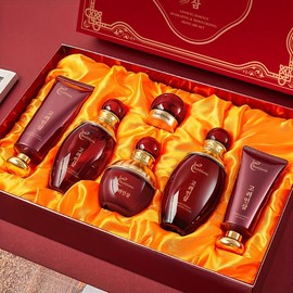 6-Piece Korean Skincare Set for Women - Hypoallergenic, Moisturize the Skin - Collagen & Ginseng Infused - Ideal for All Skin Types, Perfect Gift Set for Holidays & Birthdays