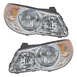 Headlight Assembly Set Headlights Driver & Passenger Side Compatible with 2007-2010 Hyundai Elantra HY2502138 HY2503138