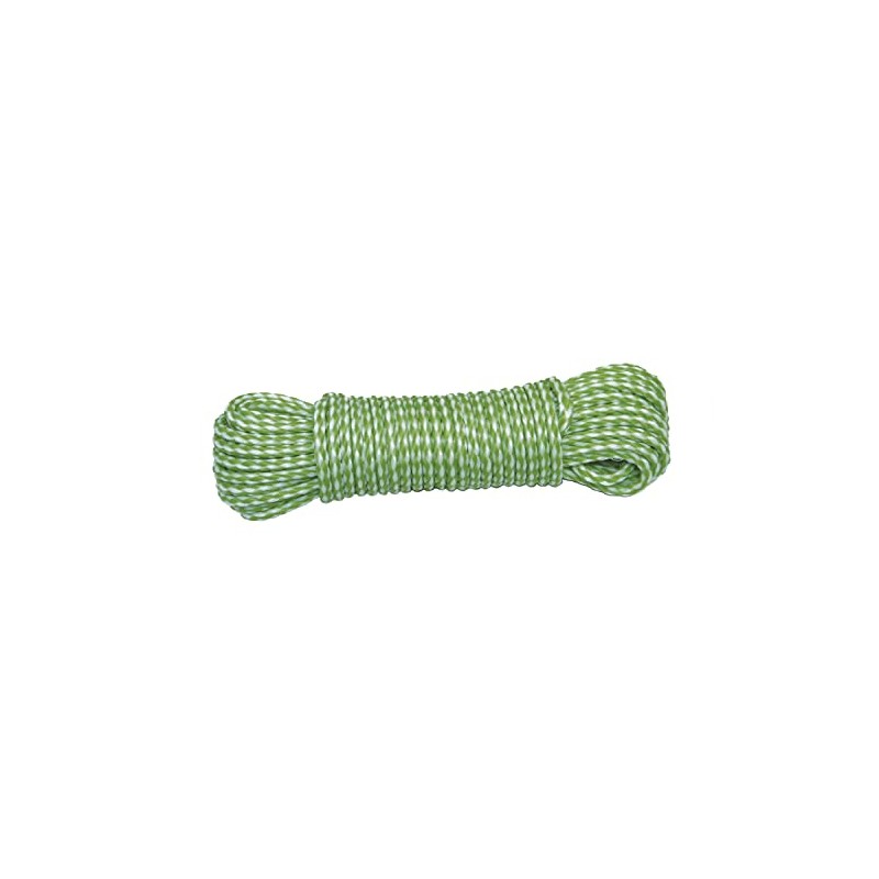Amig - Corda in plastica intrecciata verde e bianco Mod.20120