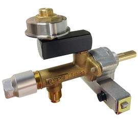 MENSI Outdoor Patio Heater Repair Replacement Parts Propane Gas Control Valve for GARDENSUN Brand Old Heaters with Orifice (Valve with 90 Degree Nozzle Panel Orifice 2.0mm)