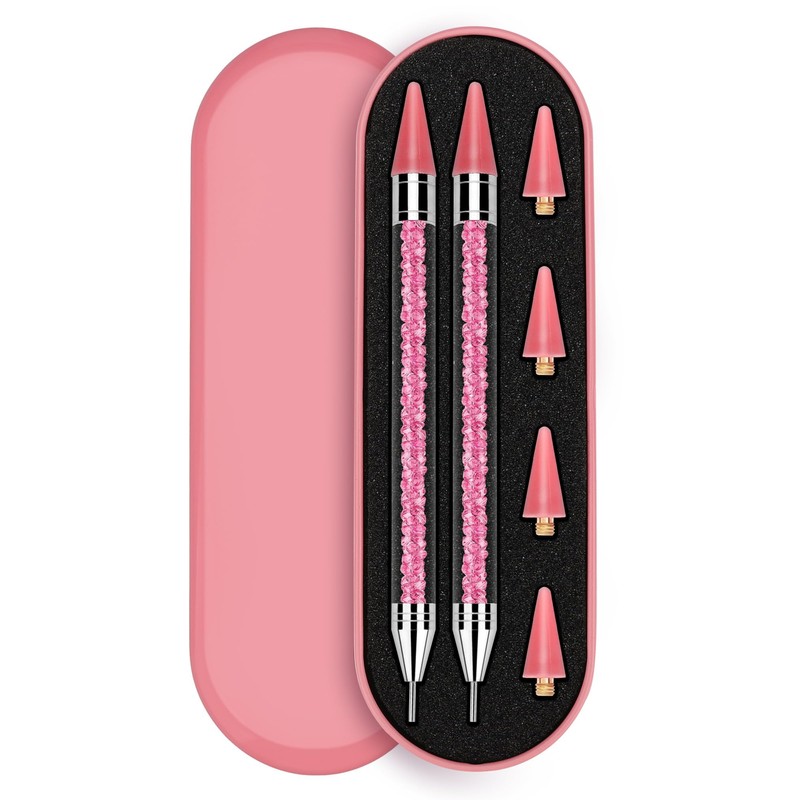 Rolybag Rhinestone Picker Tool, 2PCS Rhinestone Applicator Tool Dotting Wax