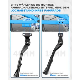 WATSABRO Bicycle Stand 18 mm Hole Spacing - Height Adjustable, Rust Resistant for 24-29 Inch Bicycles, Ideal for Mountain Bikes, City Bikes & Road Bikes with 18 mm Hole Spacing