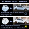 UpAuto 2pcs Cool Wolf Head Car Side/Rear/Front Decorations Badge Emblem