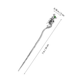 Beatifufu Dragon Hair Chopsticks Dragon Hairpin Vintage Hair up China Headgear Women's Faucet Zinc Alloy Chinese Japanese Chopsticks