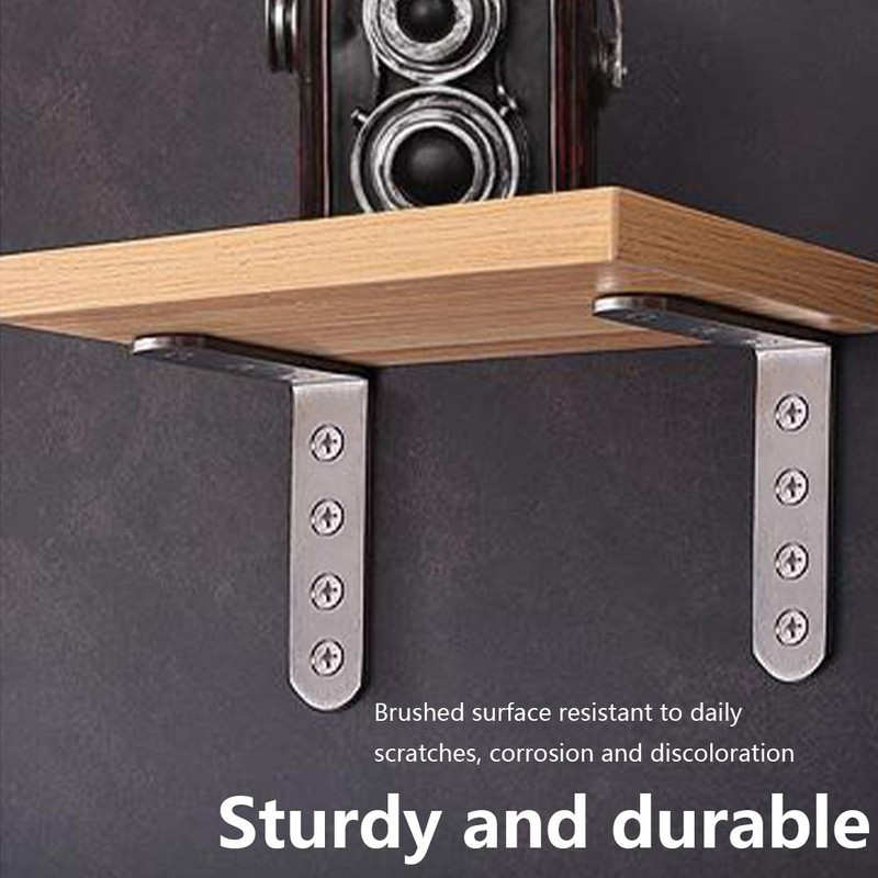 Luomorgo 16 Pcs L Shaped Brackets for Shelves - Heavy