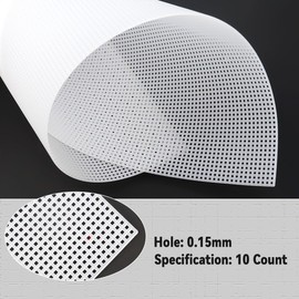 4 Pieces Plastic Mesh Canvas Sheets 10.2 x 13 Inch Mesh Sheet Canvas Sheets for Embroidery, Knit Crochet Projects, Acrylic Yarn Crafting and Aquarium Dividers (10 CT per inch)