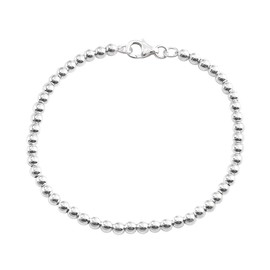 Silverly Women's 925 Sterling Silver 4 mm Ball Bead Bracelet, 18 cm