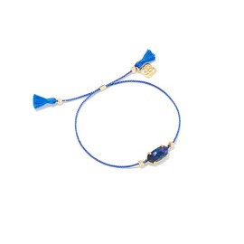 Kendra Scott Everlyne Friendship Bracelet, Gold-Plated Brass, Navy Abalone, Fashion Jewelry for Women