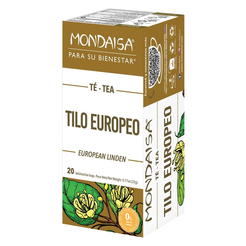 MONDAISA - Linden Flower Tea, 20 Tea Bags (Pack of