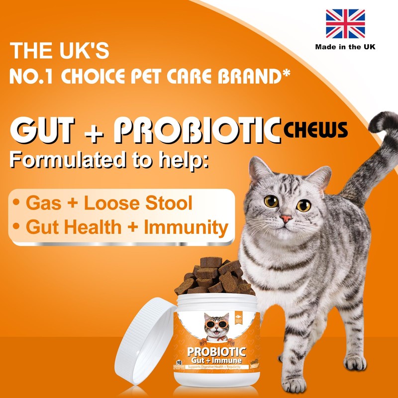 Daily Probiotics for Cats - 90 Salmon Flavored Soft Chews