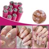 10 Stück Nailart Stempelstifte, Stempelstifte mit Blumen und Mustern, Nageldesign