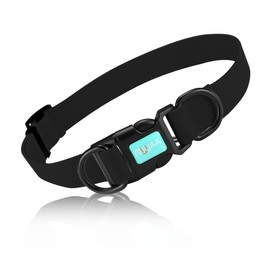 Waterproof Dog Collars,Rubber Dog Collars Anti-Odor,Durable,Adjustable Dog Collars for Small,Medium, Large Dogs,Easy Clean Collars with Double Buckle and D Ring (Black, Small)