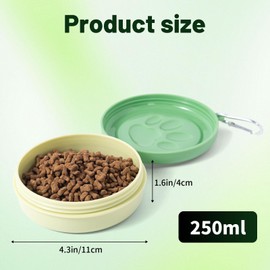 SLSON 2Pack Dog Treat Pouch Pet Food Container for Travel Walking Training Trips Puppy Treats Storage Bag Holders for Leash with Carabiners