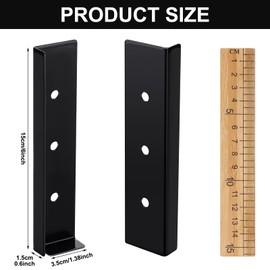 Yaocom 4 Pcs 5.91 x 1.38 Inch Garage Door Guard Corner Seal Iron Left and Right Garage Door Side Seal for Indoor Outdoor Home Rodent Proof