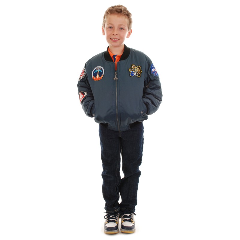 Up and Away Boys' Space Shuttle Jacket 12 Blue