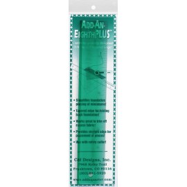 CM Designs Green Ruler for Quilting Rotary Cutting with Seam Allowance 10.75in