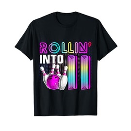 Rollin into 11 Bowling Birthday Party 11th Birthday Girl T-Shirt