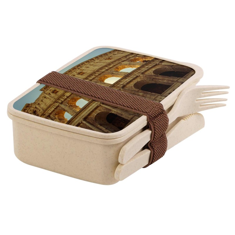 Fabulous Lunch Box with Cutlery White - Ancient Rome/Colosseum Under
