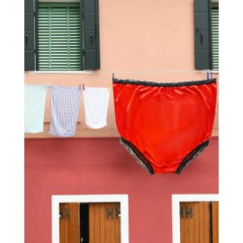 GORNL Giant Granny Panties Funny Gag Gifts for Women Men Christmas White Elephant Gifts Adults Useful Big Novelty Undies Prank Bachelorette Party Bride Wedding Gala Game Joke Gifts-Red