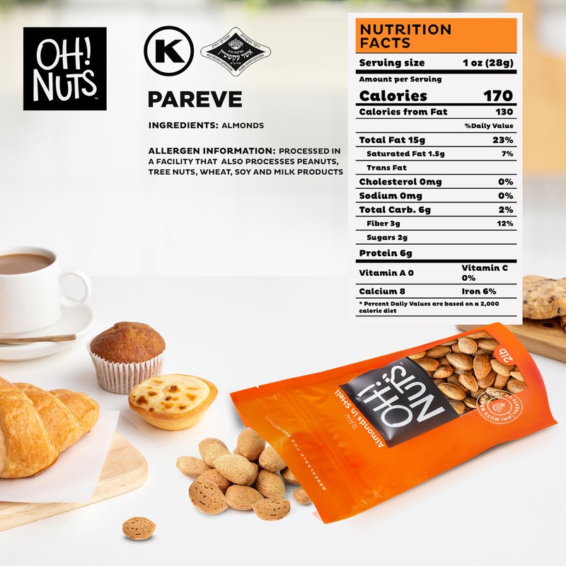 Oh! Nuts Raw Almonds Bulk Pack - Almond Nuts Bulk