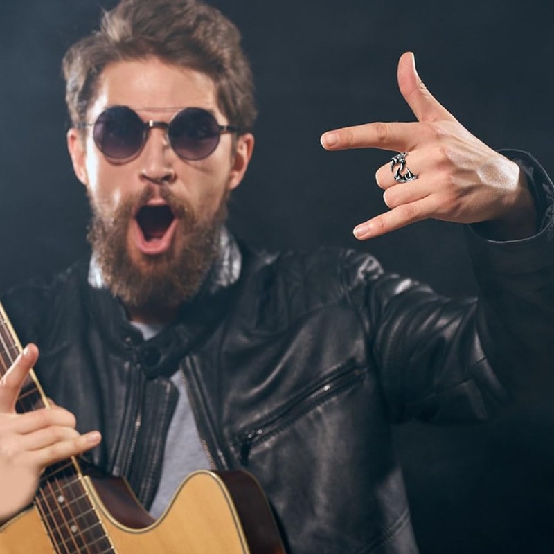 EQLEF Dragon Claw ring, Men Dragon Ring Wild Alondra Ring