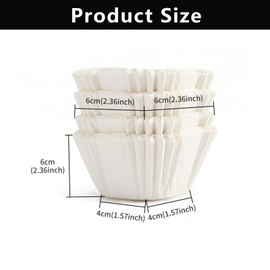 BRIOTA 100pcs Square Cupcake Liners, 2.4x1.7x1.6 Inch Cupcake Cases White, Mini Cupcake Cases, White Parchment Paper Baking Cups for Cupcakes Muffin Cases for Baking Cupcake Wrappers