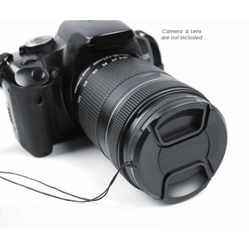2 pcs Universal Camera Lens Front Caps 58mm with Secure