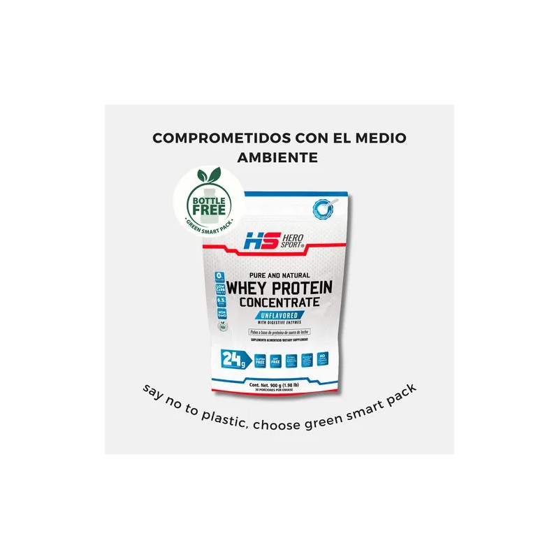 Hero Sport Whey Protein Concentrate Sin Sabor 900gr