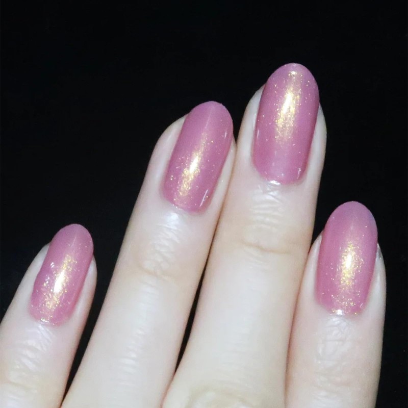 COSMOO Fast Drying Pink Shimmer Nail Polish, Shiny Pink Air