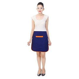 Switchon Women's Polyester Waterproof Korea Style Apron (Blue)