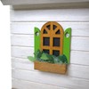 8.75" X 6" 7.5" Squirrel Cottage Birdhouse White 7.5"x8.75"x6" Deck