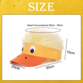 Duck Hat With Hair For Men And Women, Cute Duck Baseball Hats For Men Women, Novelty Wig Baseball Cap Hip Hop Funny Wig Outdoor, Adjustable Golf Cap Unique Hat For Sports And Casual Wear