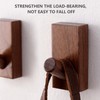 Wood Wall Hooks for Hanging - QUELLANCE 4 Pack Utility