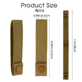 4 Pack Molle Strap,Tactical Molle Strap Reusable Molle Webbing Straps Attachment Snap Strap Nylon Thumb Snap Straps Molle Adapter Straps for Backpack, Molle Panel Connectors Suitable for Men Women