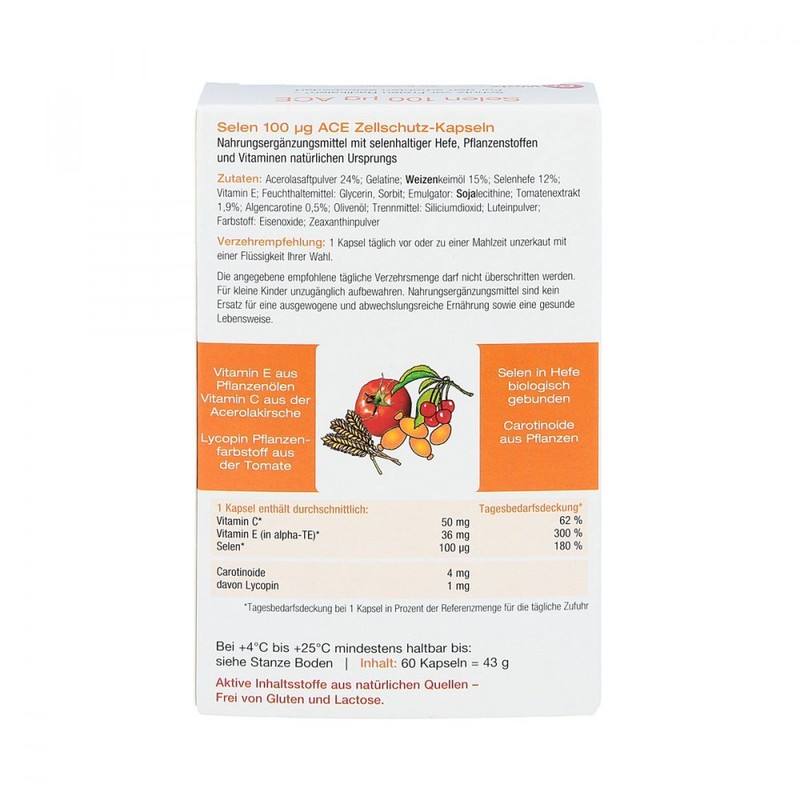 Selen ACE 100 µg 60 Tage Kapseln