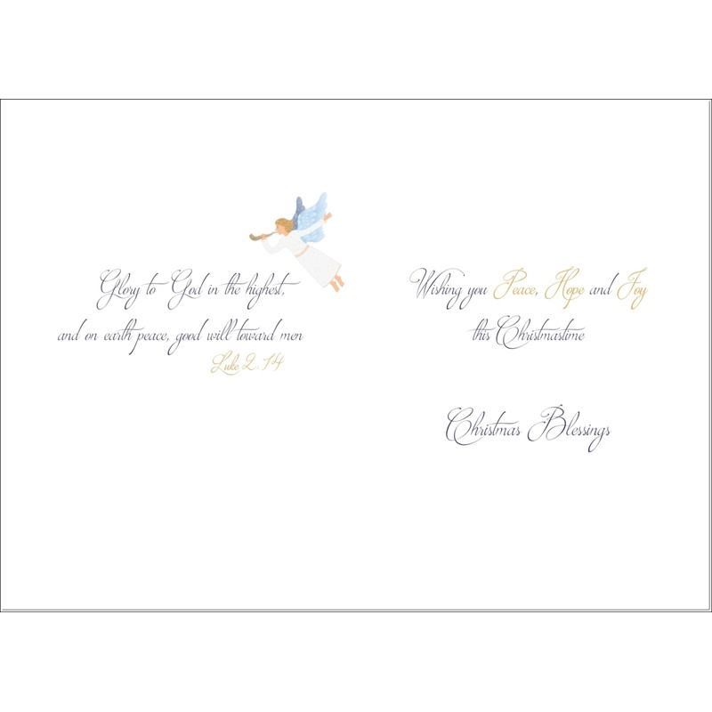 doodlecards Father Christmas Card Nativity Scene Angels Bethlehem Medium Size