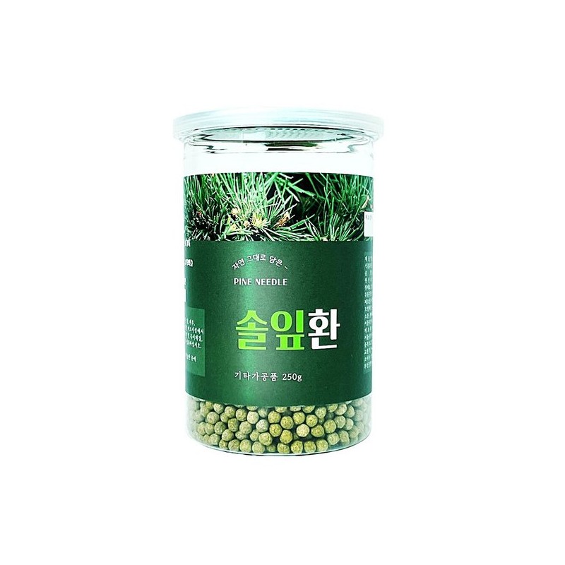한방영양제 건강환 헬로우그린 국산 솔잎 환 250g 통 Herbal Nutritional