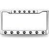 Dog Pawprint Aluminum License Plate Frame Paw Prints License Plate