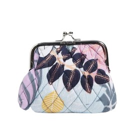 Vera Bradley Kiss Lock Coin Purse, Palm Floral