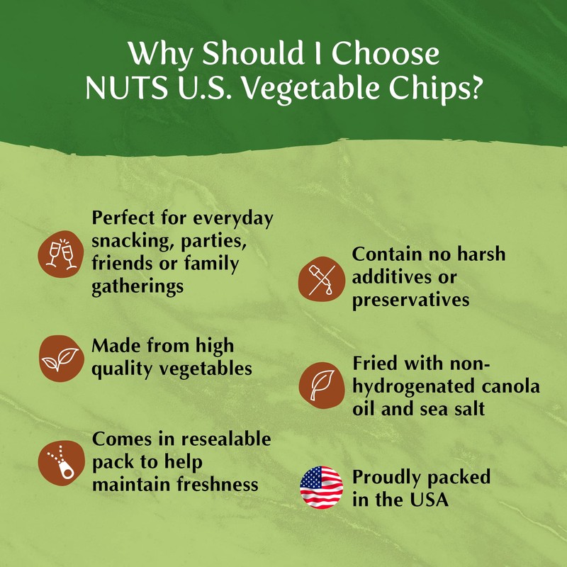 NUTS U.S. - Vegetable Chips | Sea-Salted | All Natural