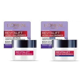Kit Loréal Paris Crema Día Y Crema Noche Ácido Hialurónico                                                                                            