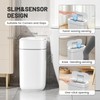 JUDRDO 3.5 Gal Slim Touchless Bathroom Trash Can, Automatic Diaper