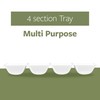 Plasticpro 4 Sectional Rectangle Plastic Disposable Serving Tray/Platter 5 X