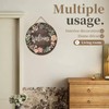 PASDUCHAS Front Door Welcome Sign, Rustic Round Wreath Colourful Floral