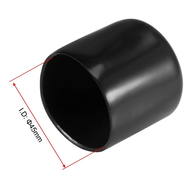 TA-VIGOR 10Pcs Rubber End Caps, 45mm ID Round Flexible Screw