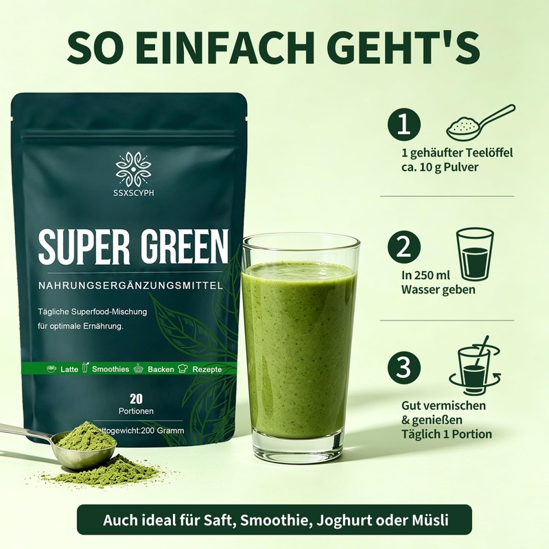 Green Helper Detoxification Powder, 200 g with 10 g Spoon,